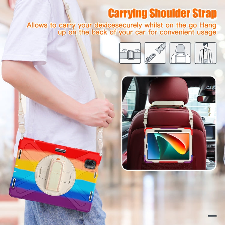 For Xiaomi Pad 5 / Pad 5 Pro Silicone + PC Tablet Case(Colorful Red)