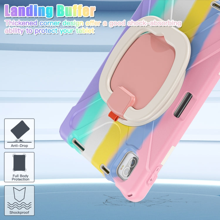 For Xiaomi Pad 5 / Pad 5 Pro Silicone + PC Tablet Protective Case(Colorful Pink)