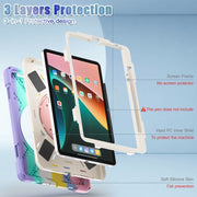 For Xiaomi Pad 5 / Pad 5 Pro Silicone + PC Tablet Protective Case(Colorful Pink)
