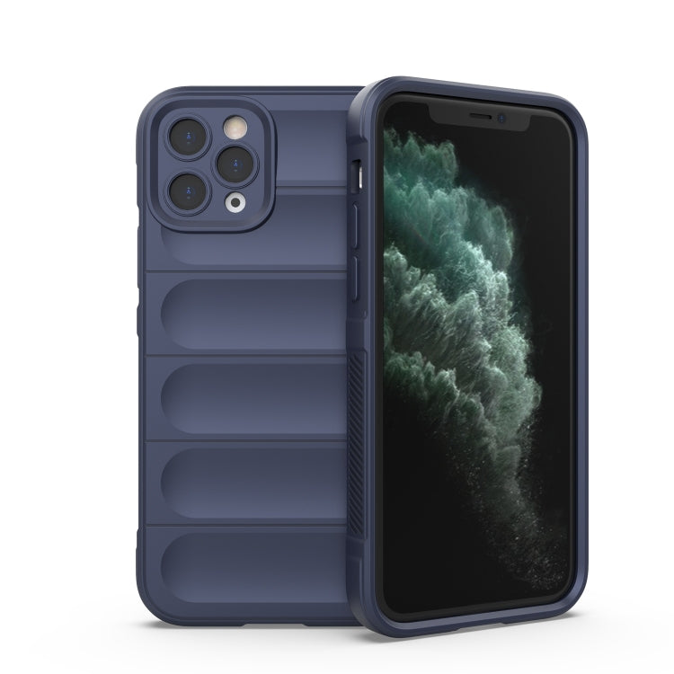 For iPhone 11 Pro Max Magic Shield TPU + Flannel Phone Case (Dark Blue) - free shipping - PMC TechLife - Order now!