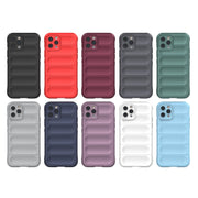 For iPhone 11 Pro Max Magic Shield TPU + Flannel Phone Case (Purple)