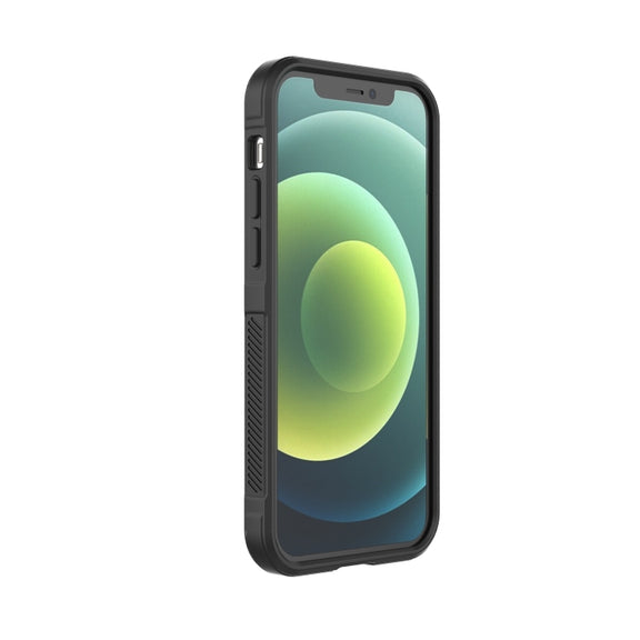 For iPhone 12 Magic Shield TPU + Flannel Phone Case(Black)