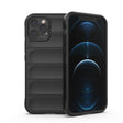 For iPhone 12 Pro Magic Shield TPU + Flannel Phone Case(Black) - iPhone 12 / 12 Pro Cases by PMC TechLife | Online Shopping South Africa | PMC TechLife | Buy Now Pay Later Mobicred