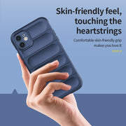For iPhone 13 Magic Shield TPU + Flannel Phone Case(Black)