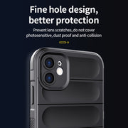For iPhone 13 Magic Shield TPU + Flannel Phone Case(Black)