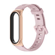 For Xiaomi Mi Band 6 / 5 / 4 / 3 Mijobs Flat Hole Silicone Watch Band, Style:CS Case(Pink+Rose Gold)