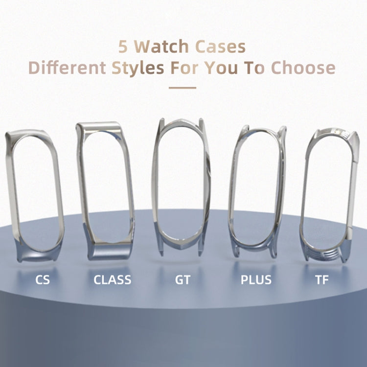 For Xiaomi Mi Band 6 / 5 / 4 / 3 Mijobs Flat Hole Silicone Watch Band, Style:CS Case(Midnight Blue+Silver) - Watch Bands by MIJOBS | Online Shopping South Africa | PMC TechLife | Buy Now Pay Later Mobicred