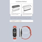 For Xiaomi Mi Band 6 / 5 / 4 / 3 Mijobs Flat Hole Silicone Watch Band, Style:CS Case(Orange+Black)