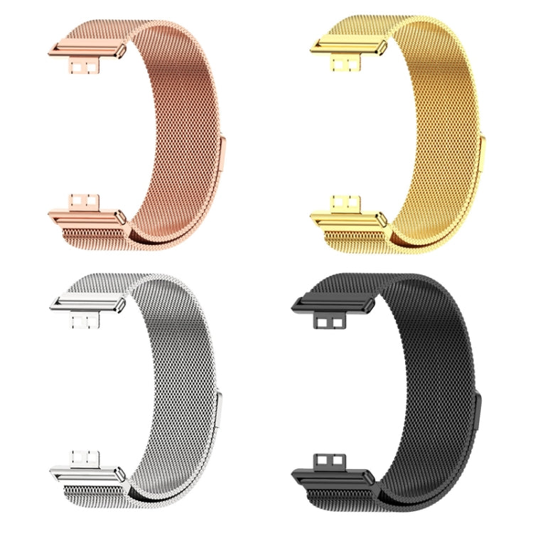 For Huawei Watch Fit Mijobs Milan Magnetic Stainless Steel Watch Band(Black) - Watch Bands by MIJOBS