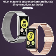For Huawei Watch Fit Mijobs Milan Magnetic Stainless Steel Watch Band(Black) - Watch Bands by MIJOBS