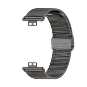 For Huawei Watch Fit Mijobs Milan Buckle Stainless Steel Watch Band(Black) - Watch Bands by MIJOBS