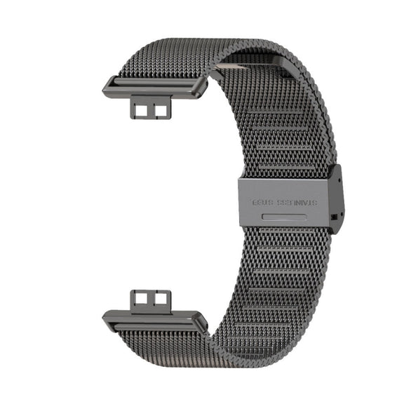 For Huawei Watch Fit Mijobs Milan Buckle Stainless Steel Watch Band(Black) - Watch Bands by MIJOBS