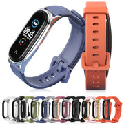For Xiaomi Mi Band 3/4/5/6 Mijobs CS Silicone Water-resistant Watch Band(Wine Red+Rose Gold) - Watch Bands by MIJOBS