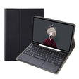 YA610B-A  Lambskin Texture Voltage Round Keycap Bluetooth Keyboard Leather Case with Touchpad For Samsung Galaxy Tab S6 Lite 10.4 inch SM-P610 / SM-P615(Black) - Samsung Keyboard by PMC TechLife | Online Shopping South Africa | PMC TechLife | Buy Now Pay Later Mobicred