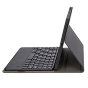 YA610B-A  Lambskin Texture Voltage Round Keycap Bluetooth Keyboard Leather Case with Touchpad For Samsung Galaxy Tab S6 Lite 10.4 inch SM-P610 / SM-P615(Black)