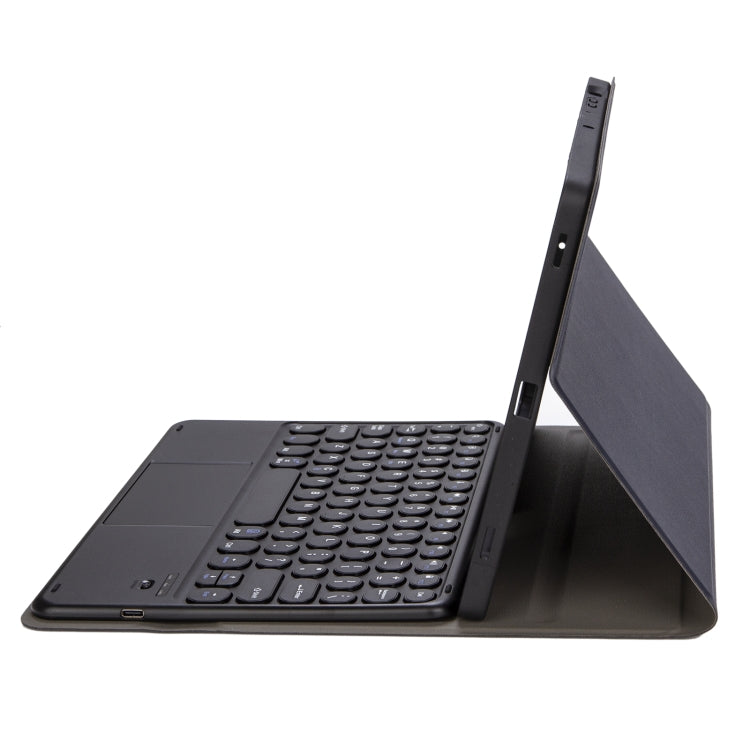 YA610B-A  Lambskin Texture Voltage Round Keycap Bluetooth Keyboard Leather Case with Touchpad For Samsung Galaxy Tab S6 Lite 10.4 inch SM-P610 / SM-P615(Blue) - Samsung Keyboard by PMC TechLife | Online Shopping South Africa | PMC TechLife | Buy Now Pay Later Mobicred