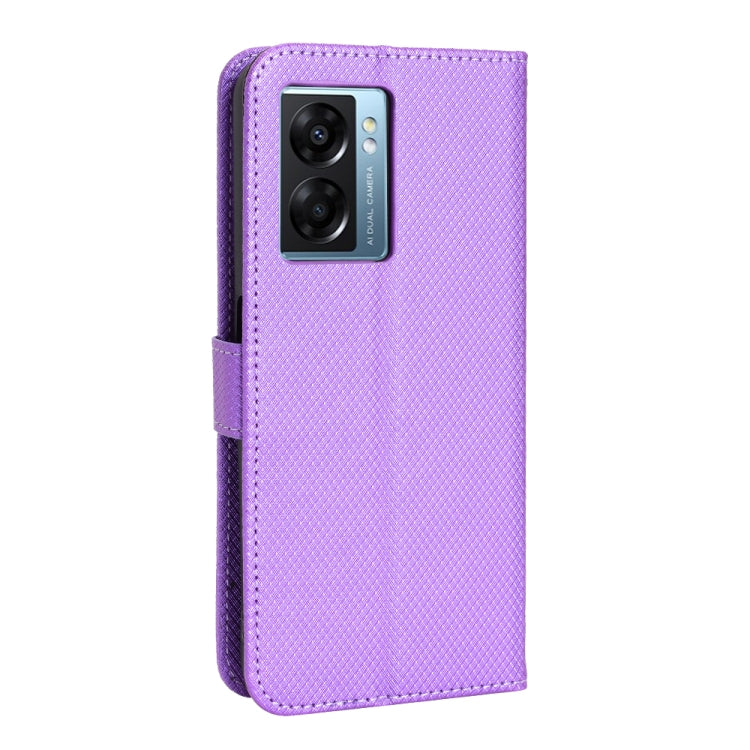 For OPPO A57 5G Diamond Texture Leather Phone Case(Purple) - free shipping - PMC TechLife - Order now!