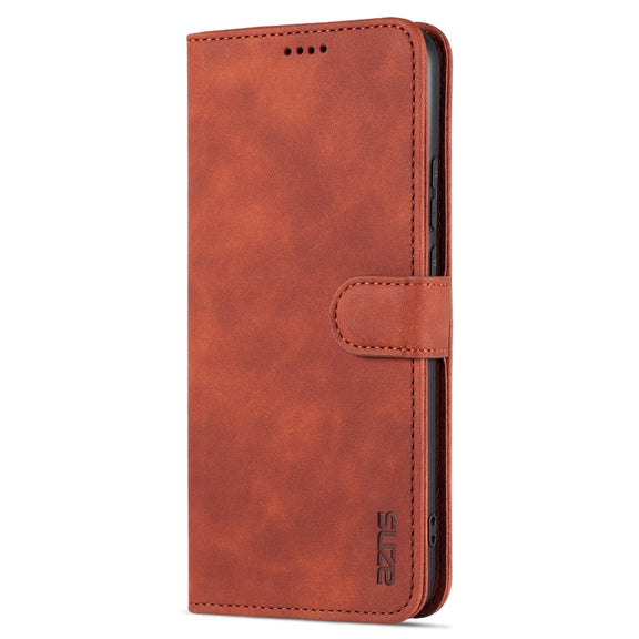 For Xiaomi Redmi 10C / Redmi 10 India AZNS Skin Feel Calf Texture Flip Leather Phone Case(Brown)