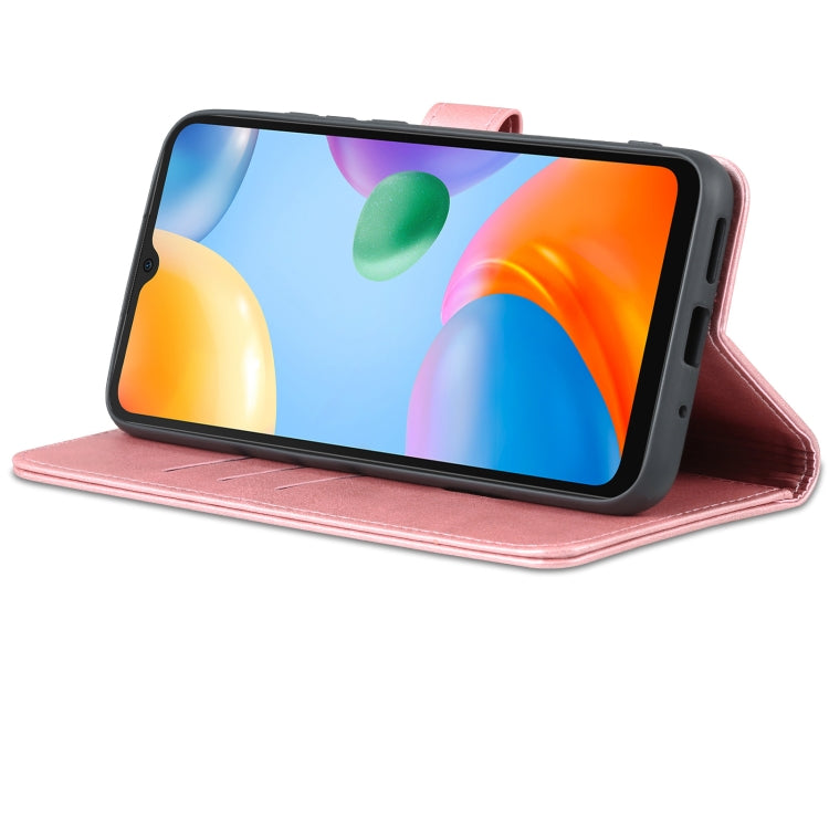 For Xiaomi Redmi 10C / Redmi 10 India AZNS Skin Feel Calf Texture Flip Leather Phone Case(Rose Gold) - free shipping - PMC TechLife - Order now!