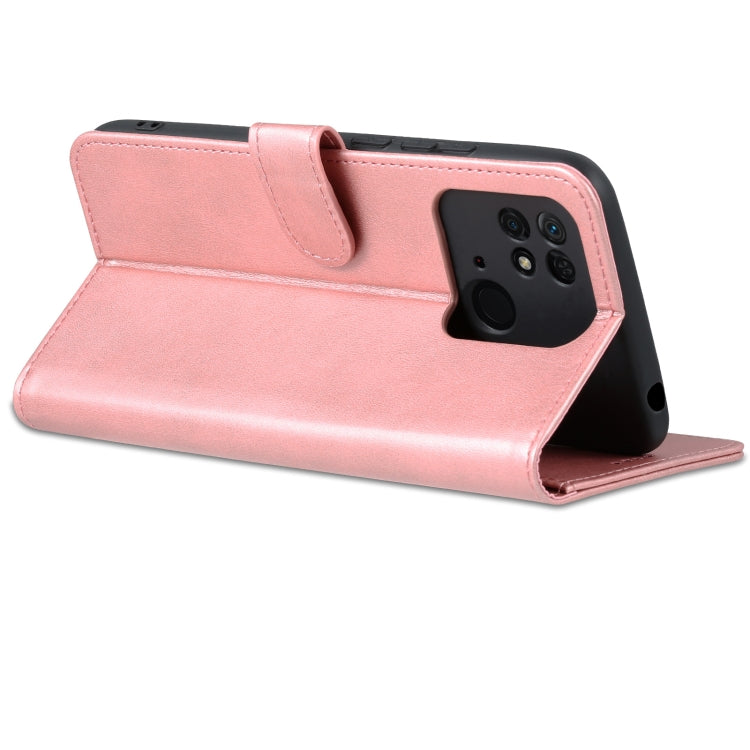 For Xiaomi Redmi 10C / Redmi 10 India AZNS Skin Feel Calf Texture Flip Leather Phone Case(Rose Gold) - free shipping - PMC TechLife - Order now!