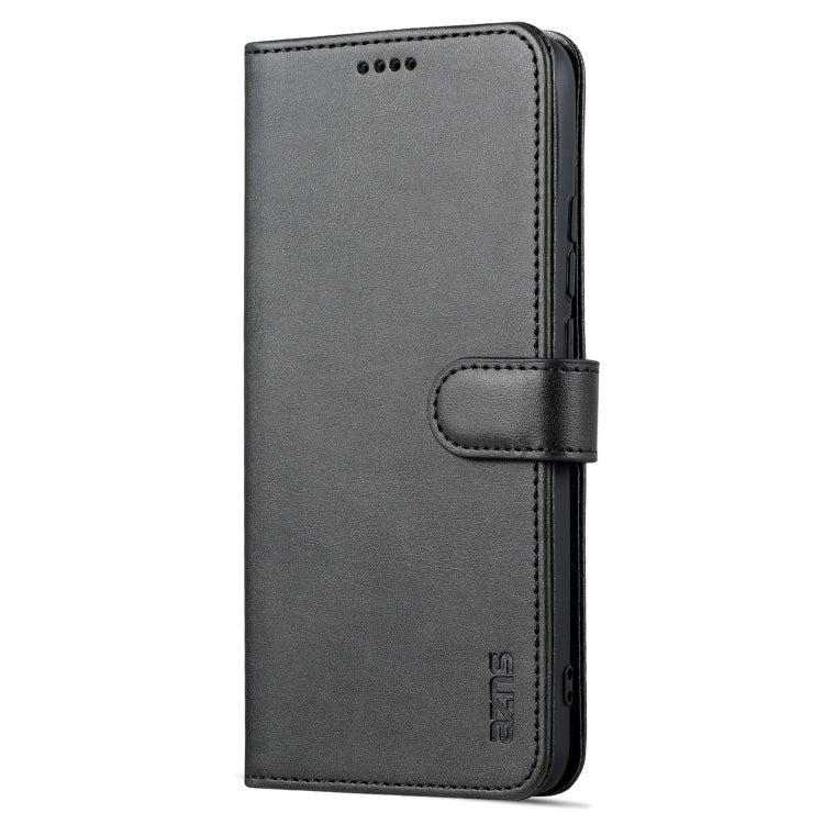 For Xiaomi Redmi 10C / Redmi 10 India AZNS Skin Feel Calf Texture Flip Leather Phone Case(Black)