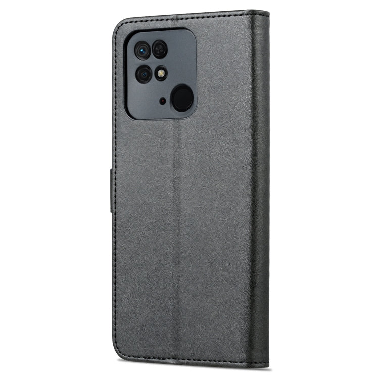 For Xiaomi Redmi 10C / Redmi 10 India AZNS Skin Feel Calf Texture Flip Leather Phone Case(Black)