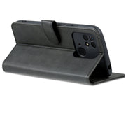For Xiaomi Redmi 10C / Redmi 10 India AZNS Skin Feel Calf Texture Flip Leather Phone Case(Black)