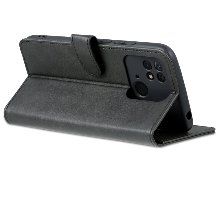 For Xiaomi Redmi 10C / Redmi 10 India AZNS Skin Feel Calf Texture Flip Leather Phone Case(Black)
