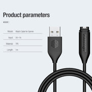 Smart Watch Charging Data Cable for Garmin, Cable Length: 1m