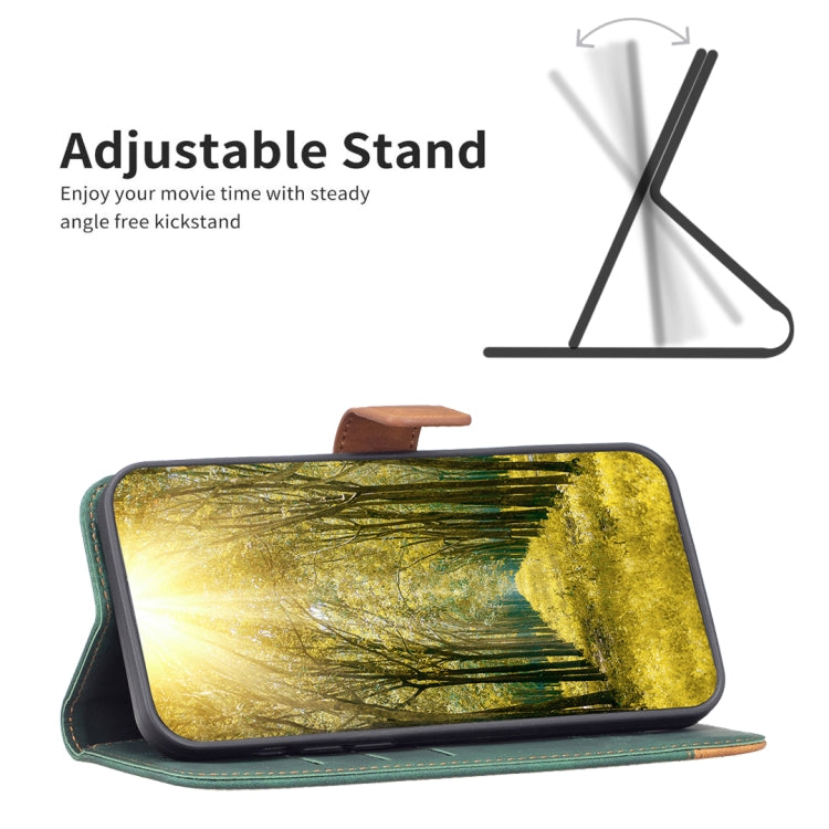 For Samsung Galaxy S22 Ultra 5G BF11 Color Matching Skin Feel Leather Phone Case(Green) - free shipping - PMC TechLife - Order now!