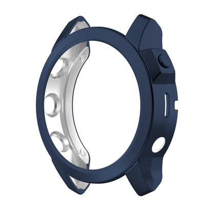 Compatible with Garmin Fenix 7X TPU Half-pack Hollowed Electroplating Watch Case(Midnight Blue) - free shipping - PMC Jewellery - Order now!