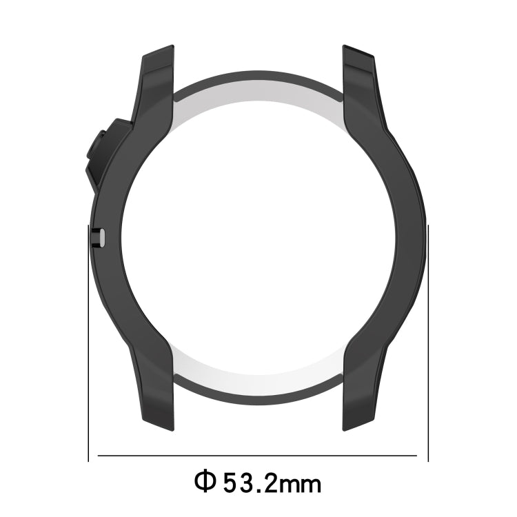 Compatible with Garmin Fenix 7X TPU Half-pack Hollowed Electroplating Watch Case(Midnight Blue) - free shipping - PMC Jewellery - Order now!