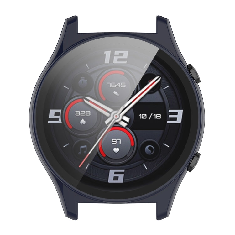 For Honor Watch GS 3 PC+Tempered Glass Watch Case(Ink Blue) - Watch Cases by PMC TechLife | Online Shopping South Africa | PMC TechLife | Buy Now Pay Later Mobicred