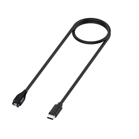 For Garmin Descent G1/Fenix 7/Tactix 7 Universal Type-C / USB-C Smart Watch Charging Cable, Length: 1m(Black)