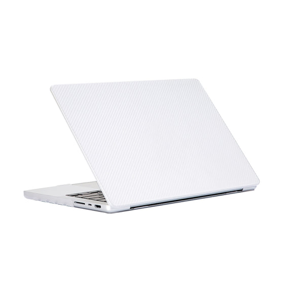 Carbon Fiber Textured Plastic Laptop Protective Case For MacBook Pro 16.2 inch A2485 2021(Transparent)