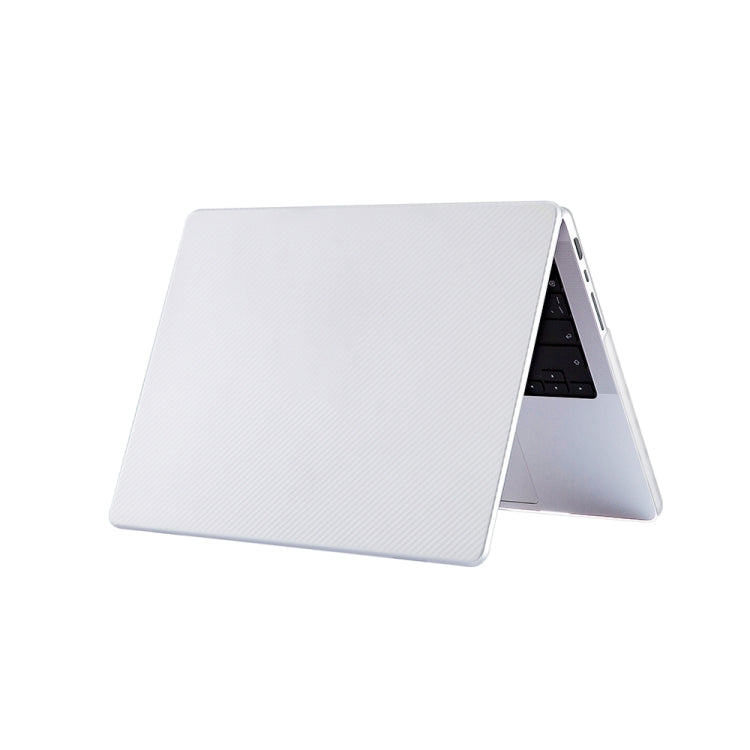 Carbon Fiber Textured Plastic Laptop Protective Case For MacBook Pro 16.2 inch A2485 2021(Transparent) - MacBook Pro Cases by PMC TechLife | Online Shopping South Africa | PMC TechLife