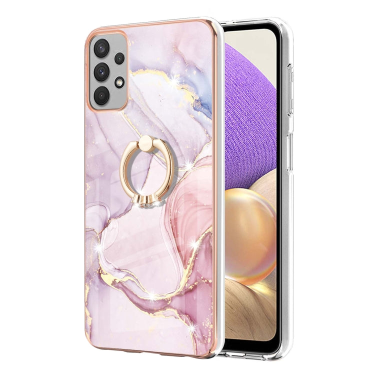For Samsung Galaxy A23 5G / 4G Electroplating Marble Pattern TPU Phone Case with Ring(Rose Gold 005) - free shipping - PMC TechLife - Order now!