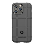 For iPhone 14 Pro Max Rugged Shield Full Coverage Shockproof TPU Case (Black)