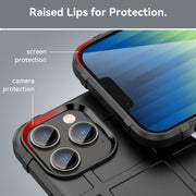 For iPhone 14 Pro Max Rugged Shield Full Coverage Shockproof TPU Case (Black)