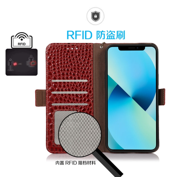 For Xiaomi 12 Lite Crocodile Top Layer Cowhide Leather Phone Case(Red) - Xiaomi Cases by PMC TechLife | Online Shopping South Africa | PMC TechLife