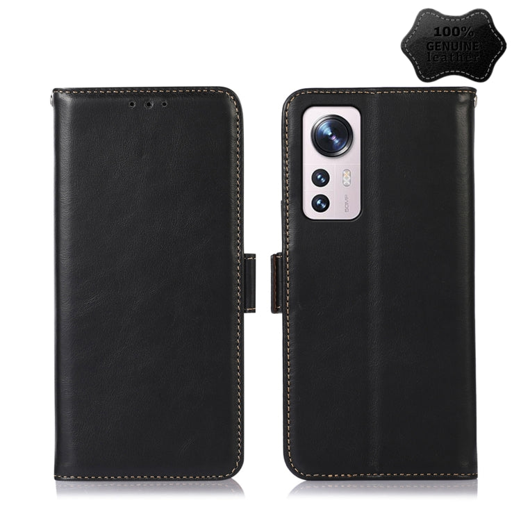 For Xiaomi 12 Lite Crazy Horse Top Layer Cowhide Leather Phone Case(Black) - Xiaomi Cases by PMC TechLife | Online Shopping South Africa | PMC TechLife