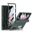 For Samsung Galaxy Z Fold3 5G GKK Integrated Magnetic Full Coverage Phone Flip Case with Pen Box(Dark Night Green) - free shipping - PMC TechLife - Order now!
