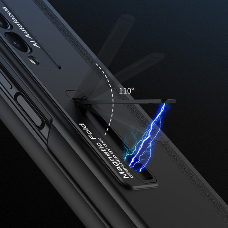 For Samsung Galaxy Z Fold3 5G GKK Integrated Magnetic Full Coverage Phone Flip Case with Pen Box(Grey) - free shipping - PMC TechLife - Order now!