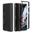 For Samsung Galaxy Z Fold3 5G GKK Magnetic Hinge Plain Leather Phone Flip Case with Pen Box(Cross Texture) - free shipping - PMC TechLife - Order now!