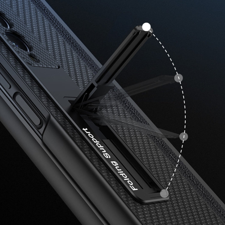 For Samsung Galaxy Z Fold3 5G GKK Magnetic Hinge Plain Leather Phone Flip Case with Pen Box(Dark Night Green) - free shipping - PMC TechLife - Order now!