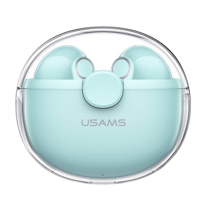 USAMS BU12 TWS Half In-Ear Bluetooth 5.1 Wireless Earphones(Green) - free shipping - PMC Jewellery - Order now!