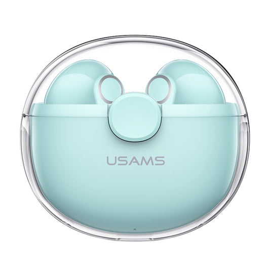 USAMS BU12 TWS Half In-Ear Bluetooth 5.1 Wireless Earphones(Green) - free shipping - PMC Jewellery - Order now!