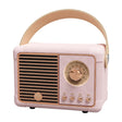 HM11 PLUS Portable HIFI Mini Retro Wireless Bluetooth Speaker(Pink) - Mini Speaker by PMC TechLife | Online Shopping South Africa | PMC TechLife