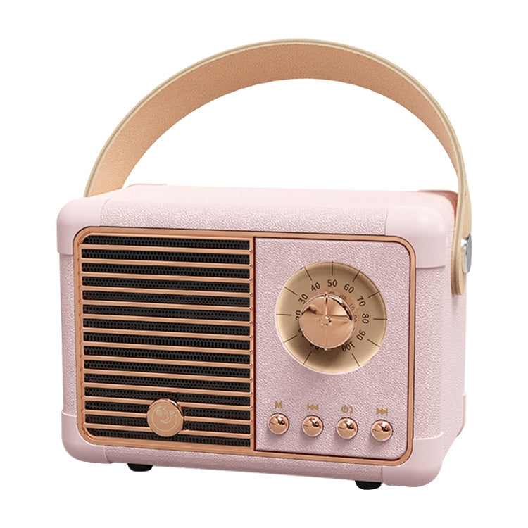 HM11 PLUS Portable HIFI Mini Retro Wireless Bluetooth Speaker(Pink) - Mini Speaker by PMC Jewellery | Online Shopping South Africa | PMC Jewellery
