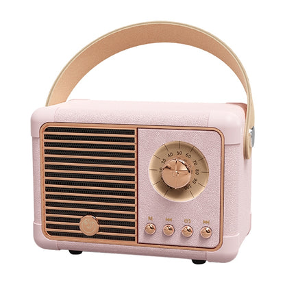HM11 PLUS Portable HIFI Mini Retro Wireless Bluetooth Speaker(Pink) - Mini Speaker by PMC Jewellery | Online Shopping South Africa | PMC Jewellery